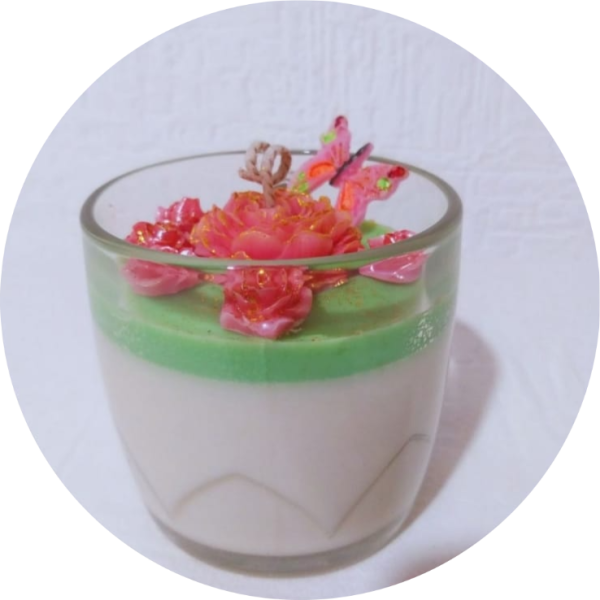 Vela Aromática Decorativa Rosa