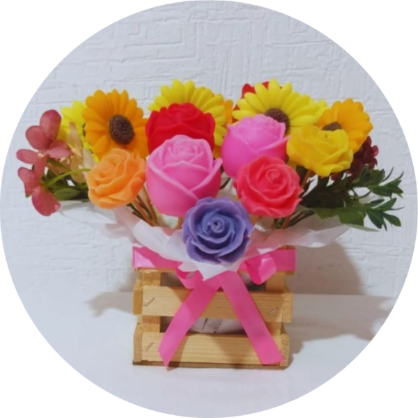 Vela Decorativa Gran Arreglo Floral.